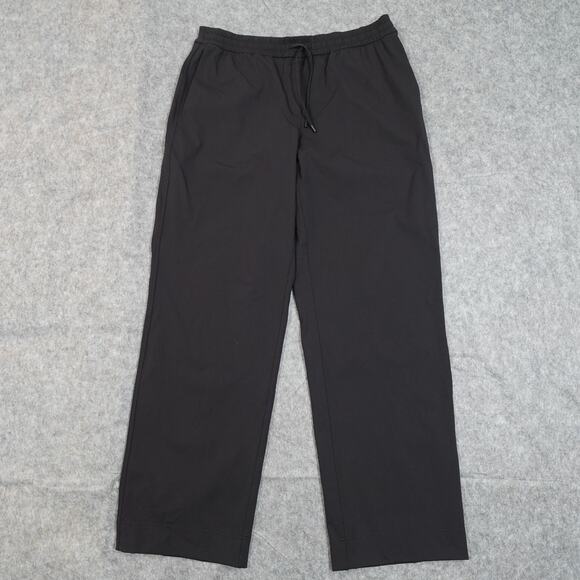 Lululemon Pants Womens Large Luxtreme Mid Rise Straight Leg Trouser Black Casual - Picture 1 of 8